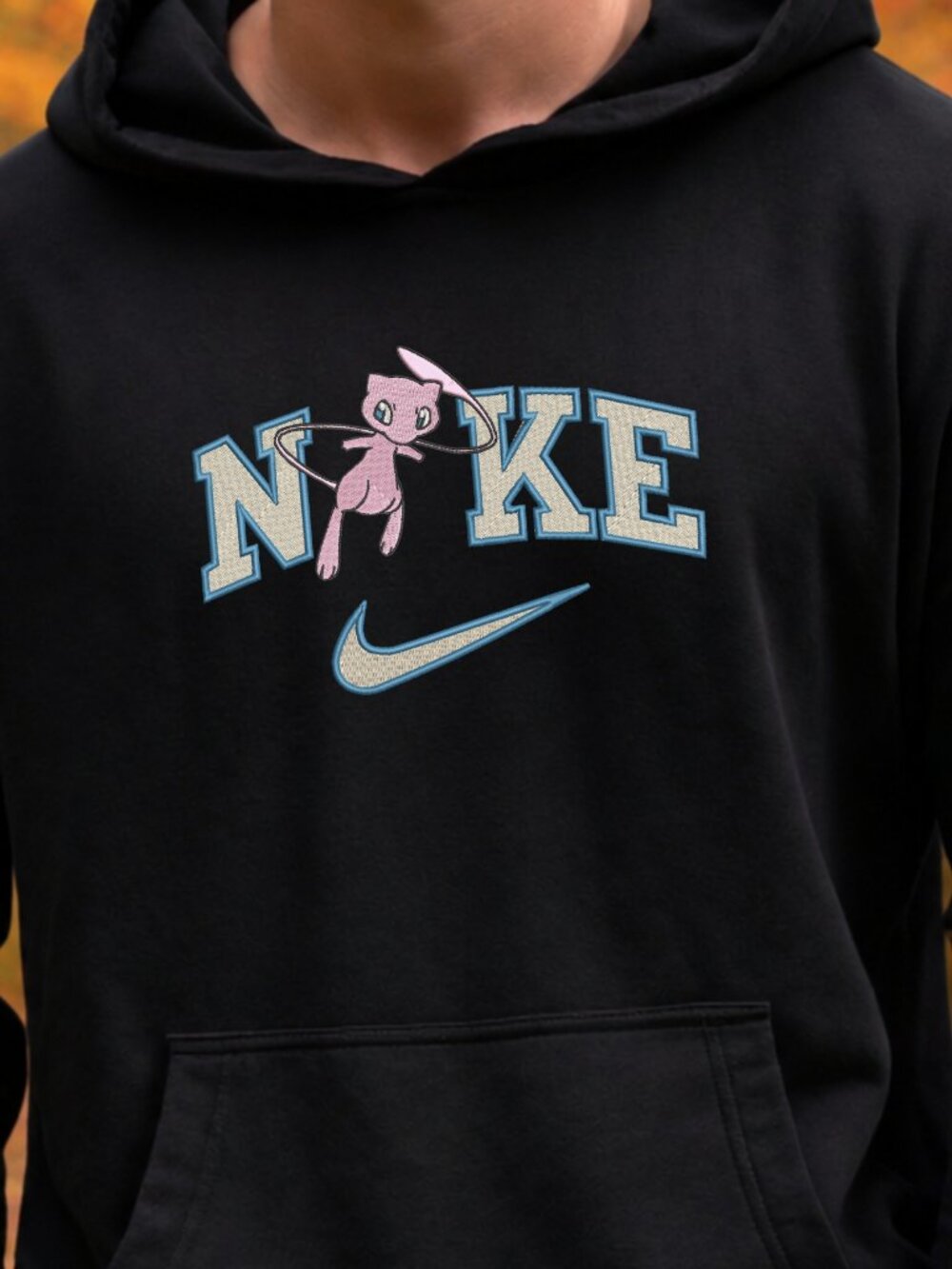 Nike Pokemon Mew HOODIE Sweatshirt Embroidered Adult Unisex Anime Gamer